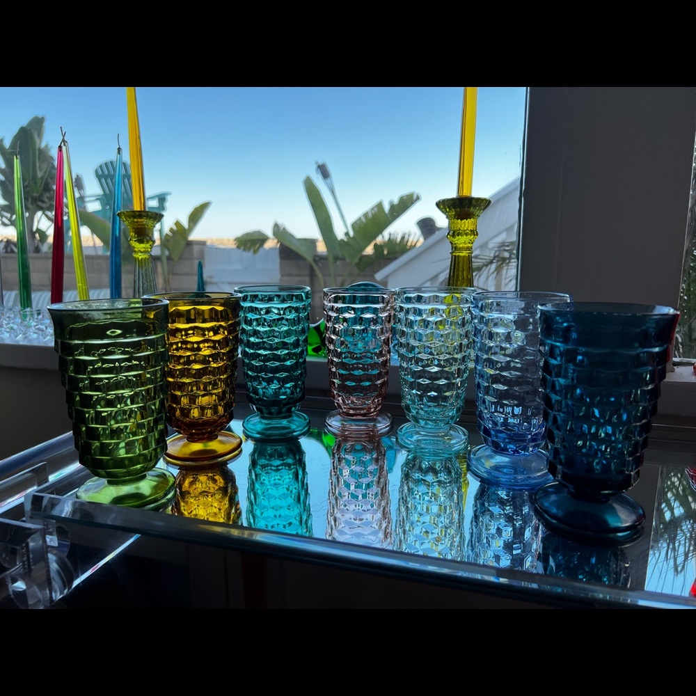 Vintage Whitehall tumbler rainbow set 🌈 all the good colors